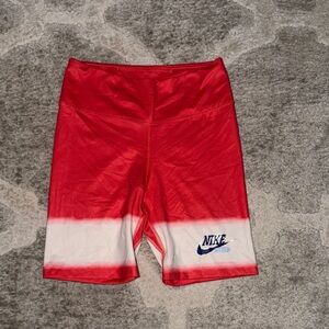 Nike Red and White Gradient Shorts